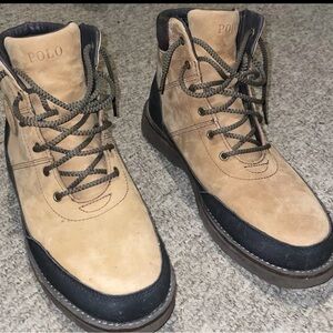 New Polo by Ralph Lauren Men's Tan and Black Boots